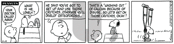 Peanuts on Friday March 19, 1976 Comic Strip