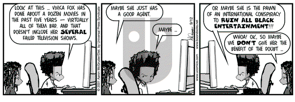 The Boondocks on Wednesday September 12, 2001 Comic Strip