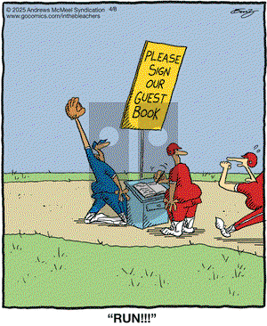 In the Bleachers on Tuesday April 8, 2025 Comic Strip