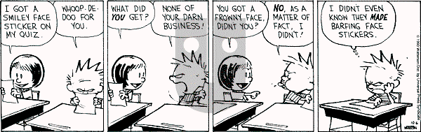 Calvin and Hobbes - Wednesday October 6, 1993 Comic Strip