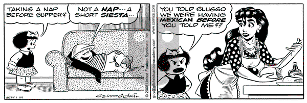 Nancy on Friday September 1, 2006 Comic Strip