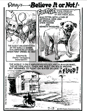 Ripley's Believe It or Not on Tuesday July 13, 2004 Comic Strip
