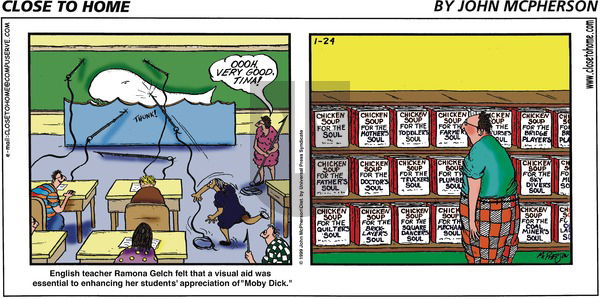 Close to Home on Sunday January 24, 1999 Comic Strip