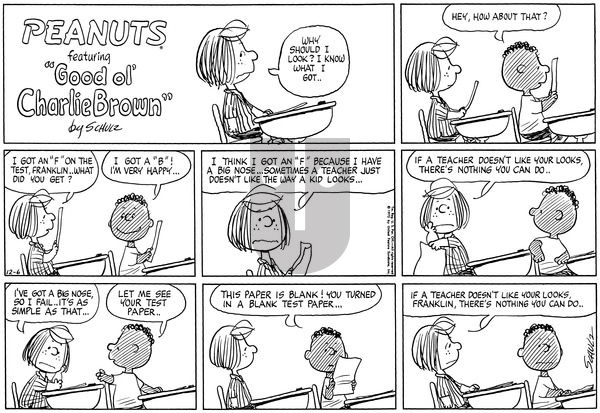 Peanuts on Sunday December 6, 1970 Comic Strip