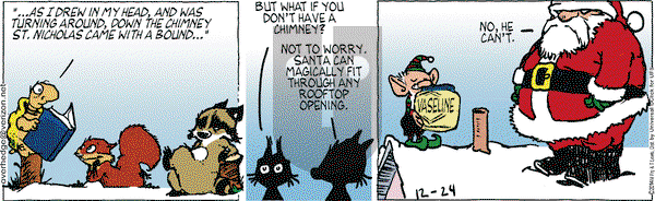 Over the Hedge on Wednesday December 24, 2014 Comic Strip