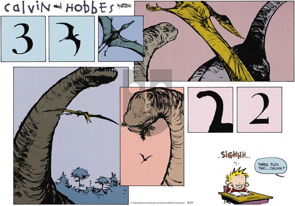 Calvin and Hobbes - Sunday August 27, 2023 Comic Strip