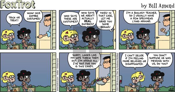 FoxTrot on Sunday October 29, 2017 Comic Strip