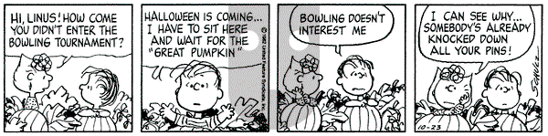 Peanuts on Saturday October 23, 1982 Comic Strip