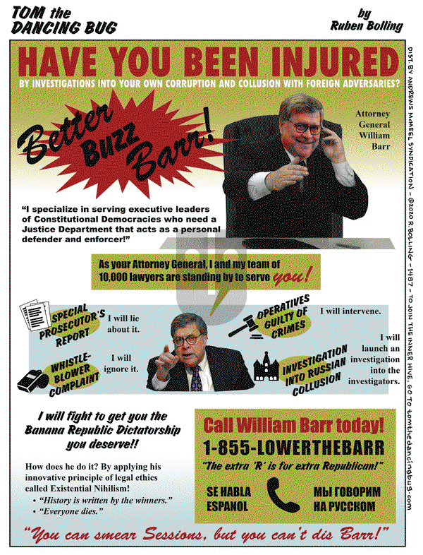 Tom the Dancing Bug on Friday May 15, 2020 Comic Strip