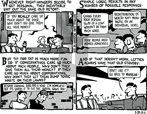 Ted Rall on Thursday March 29, 2001 Comic Strip