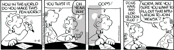 Drabble on Monday March 10, 2003 Comic Strip