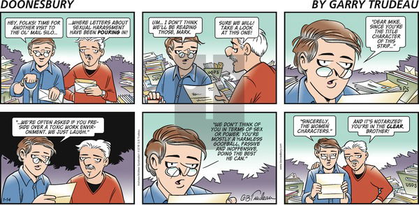 Doonesbury on Sunday January 14, 2018 Comic Strip