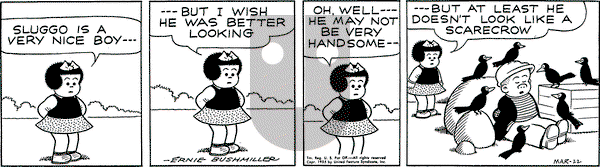 Nancy on Tuesday March 22, 1955 Comic Strip
