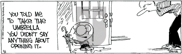 The Buckets on Tuesday November 9, 1999 Comic Strip