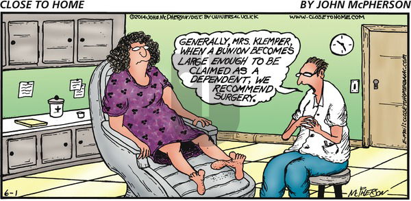 Close to Home on Sunday June 1, 2014 Comic Strip