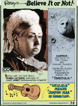 Ripley's Believe It or Not on Wednesday July 3, 2019 Comic Strip