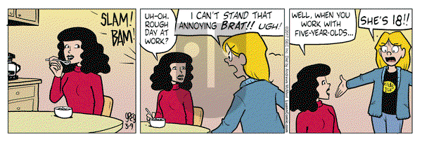 Luann on Thursday March 9, 2017 Comic Strip