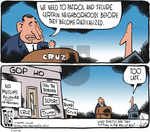 Tom Toles - Thursday March 24, 2016 Comic Strip