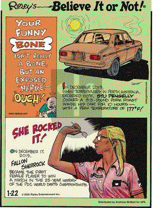 Ripley's Believe It or Not on Wednesday January 22, 2020 Comic Strip