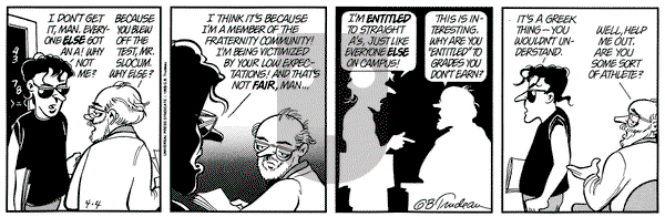 Doonesbury on Friday April 4, 1997 Comic Strip