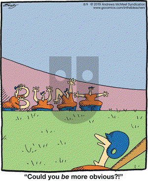 In the Bleachers on Friday August 9, 2019 Comic Strip