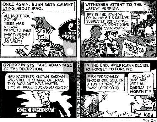 Ted Rall on Thursday July 24, 2003 Comic Strip