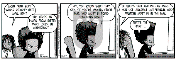 The Boondocks on Friday October 27, 2000 Comic Strip