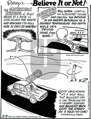 Ripley's Believe It or Not on Wednesday August 19, 1998 Comic Strip