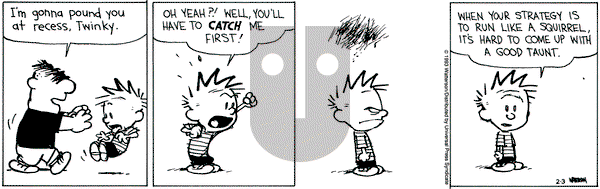 Calvin and Hobbes on Wednesday February 3, 1993 Comic Strip
