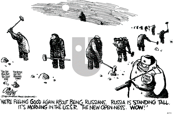 Pat Oliphant - Wednesday February 11, 1987 Comic Strip