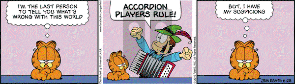 Garfield on Tuesday June 28, 2016 Comic Strip