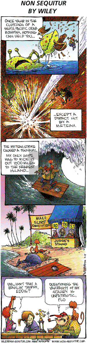 Non Sequitur on Sunday July 14, 2002 Comic Strip