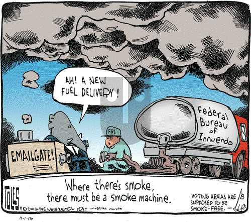Tom Toles on Tuesday November 1, 2016 Comic Strip