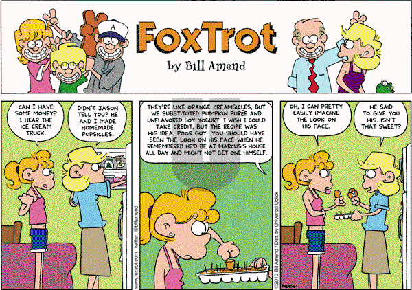 FoxTrot on Sunday August 1, 2010 Comic Strip