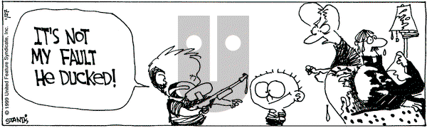 The Buckets on Wednesday January 27, 1999 Comic Strip