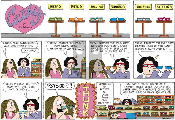 Cathy Classics on Sunday July 1, 2001 Comic Strip