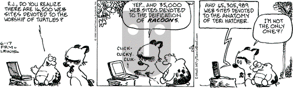 Over the Hedge on Monday June 17, 1996 Comic Strip