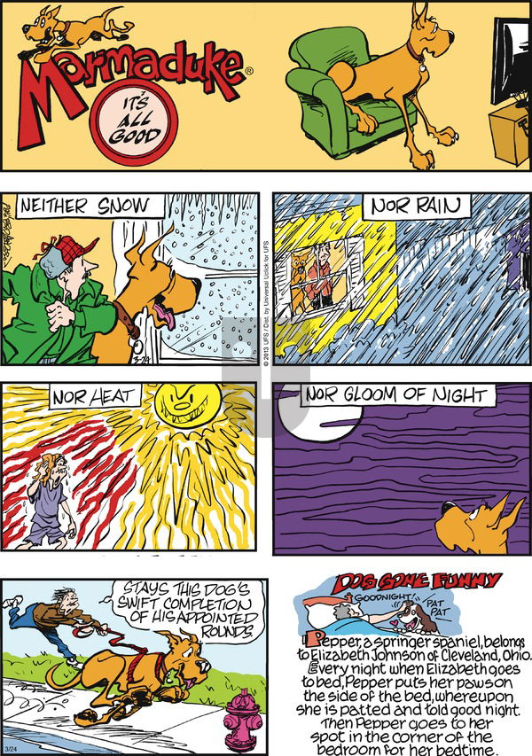 Marmaduke on Sunday March 24, 2013 Comic Strip