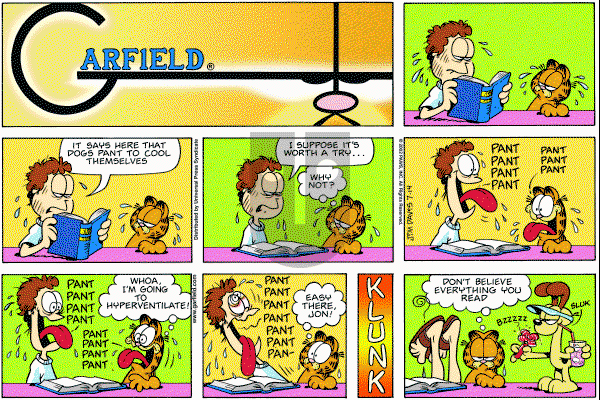 Garfield - Sunday July 14, 2002 Comic Strip