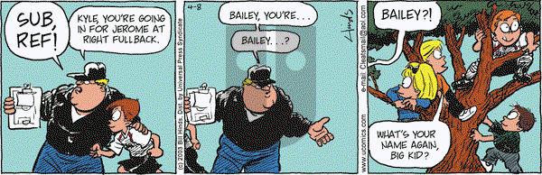 Cleats on Tuesday April 8, 2003 Comic Strip