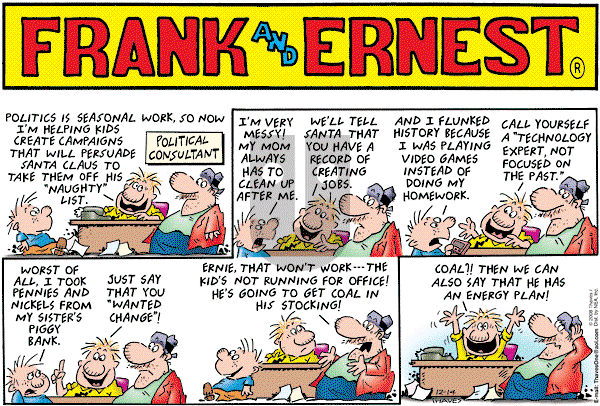 Frank and Ernest on Sunday December 14, 2008 Comic Strip