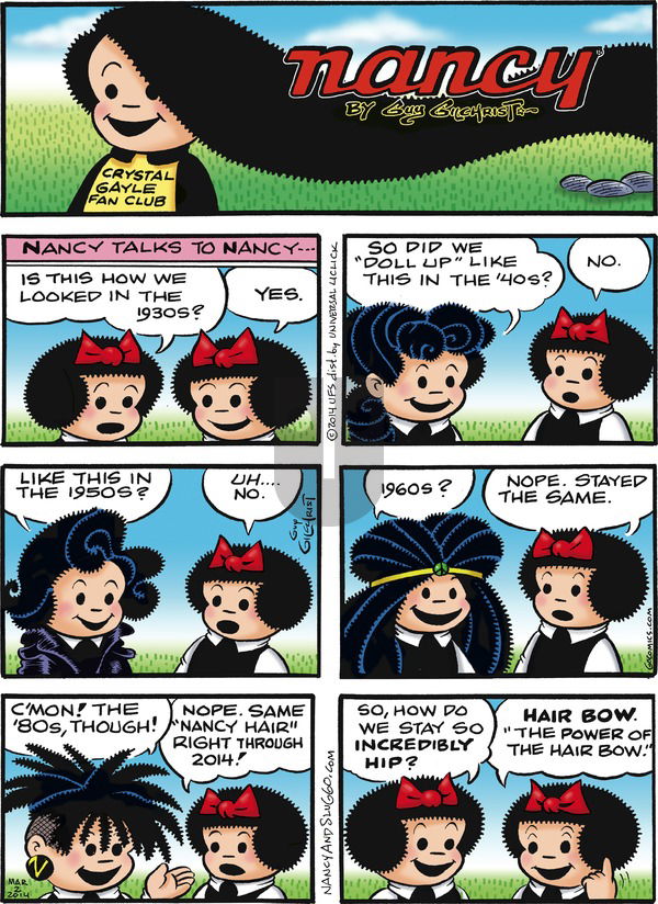 Nancy on Sunday March 2, 2014 Comic Strip