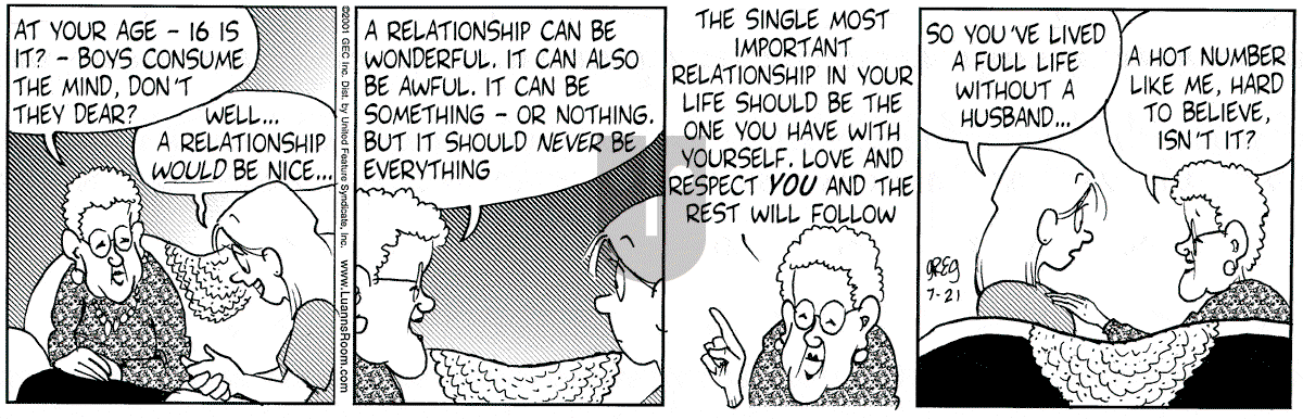 Luann - Saturday July 21, 2001 Comic Strip