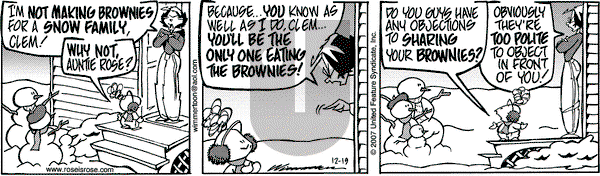 Rose is Rose on Wednesday December 19, 2007 Comic Strip