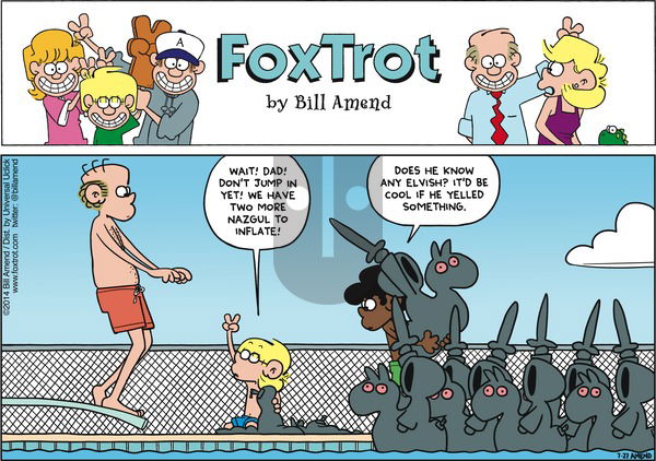 FoxTrot on Sunday July 27, 2014 Comic Strip