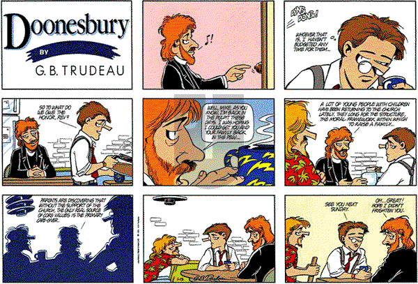 Doonesbury on Sunday January 13, 1991 Comic Strip