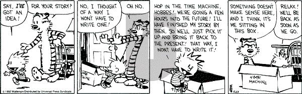 Calvin and Hobbes - Saturday May 23, 1992 Comic Strip