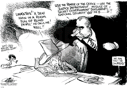 Pat Oliphant on Tuesday January 13, 2004 Comic Strip