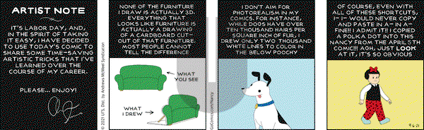 Nancy on Monday September 6, 2021 Comic Strip