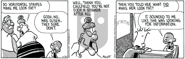 Frazz on Friday November 30, 2001 Comic Strip
